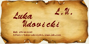 Luka Udovički vizit kartica